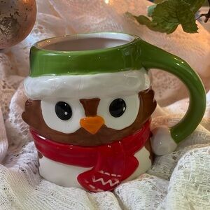 Owl🦉 glazed ceramic mug. New.